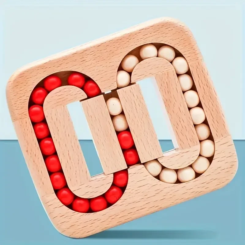 Khaki Creative Brain Teaser Wooden Maze Puzzle Game