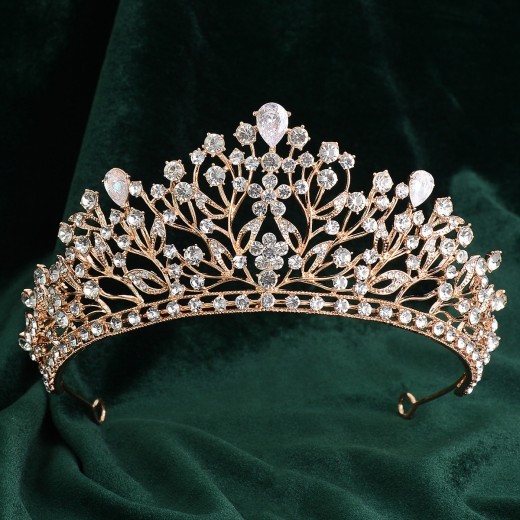 Bridal Crown Tiara Artificial Zircon Princess