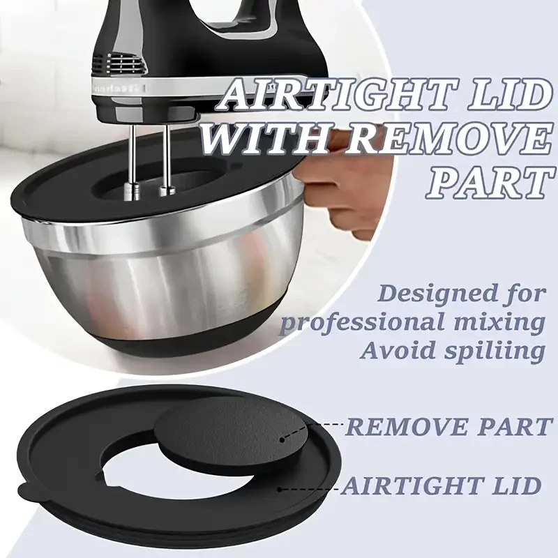 YUHUPHYLLIC 8pcs Mixing Bowl Set