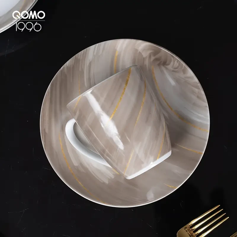 12/24pcs Round Ceramic Dinnerware Sets