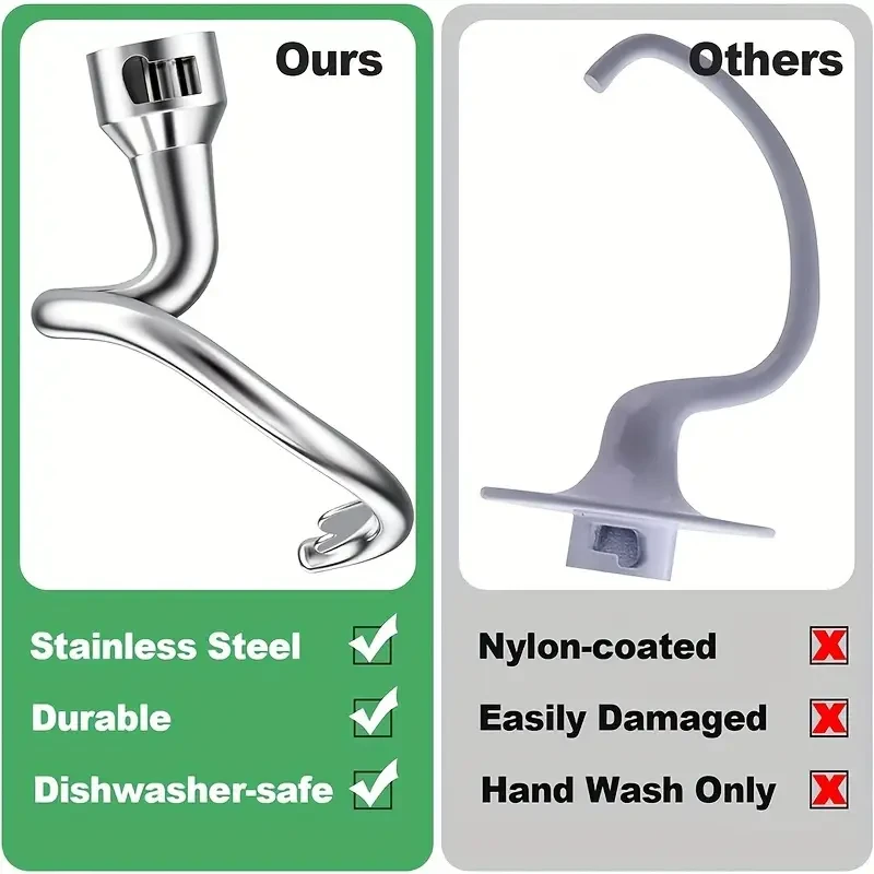 K45DH Dough Hook for Kitchenaid Stand Mixer
