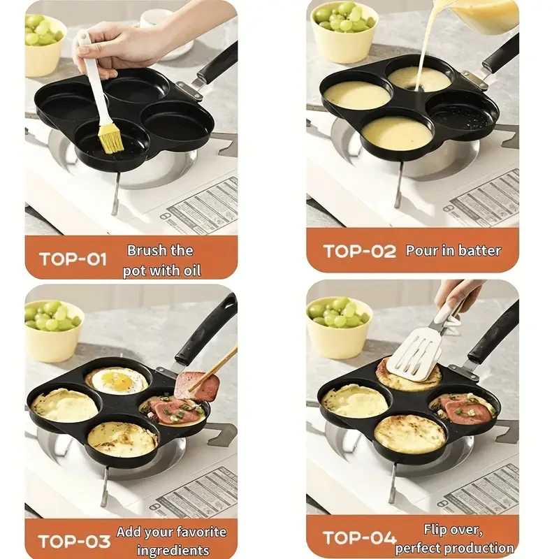 Non-Stick Cast Iron Egg Frying Pan
