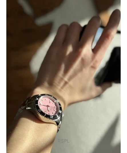 Ratio FreeDiver Sapphire Stainless Steel Candy Pink Dial Quartz RTFL809 200M Women's Watch