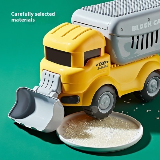 Dinosaur Unit Blocks On Wheels Children's Puzzle Large Particle Assembly Multi-function