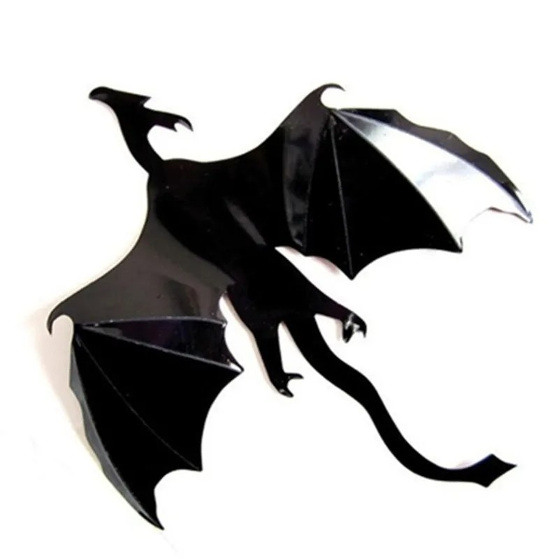 7pcs/lot 3D Gothic Dragon Wall Sticker - Stereoscopic Dragon Wallpaper for Home