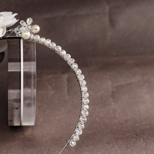 Handmade Pearl Crystal Bridal Headwear