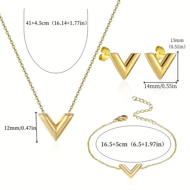 SENLANSP Women'S Jewelry Set, 4pcs