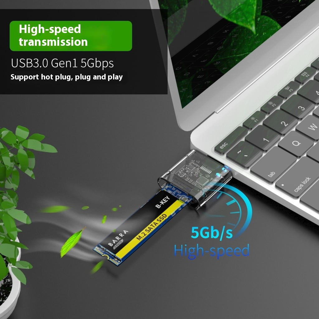 Transparent And Creative Solid State Mobile Hard Disk Box USB Interface