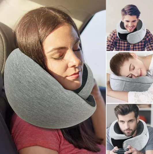 Travel Neck Pillow - Non-Deformed U-Shaped Airplane Pillow, Durable Memory Cotton Travel Cushion for Neck Support and Napping