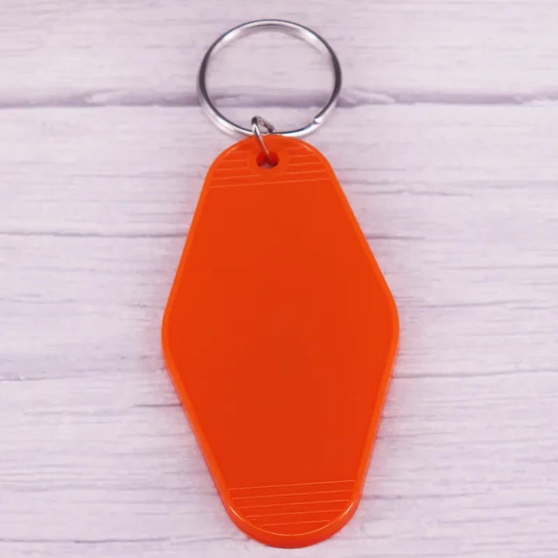 Let Happy Time Last Key Chain Orange Plastic Key Ring