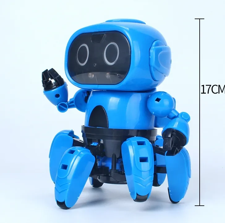Assembling robot induction obstacle avoidance diy assembling toy small six robot model