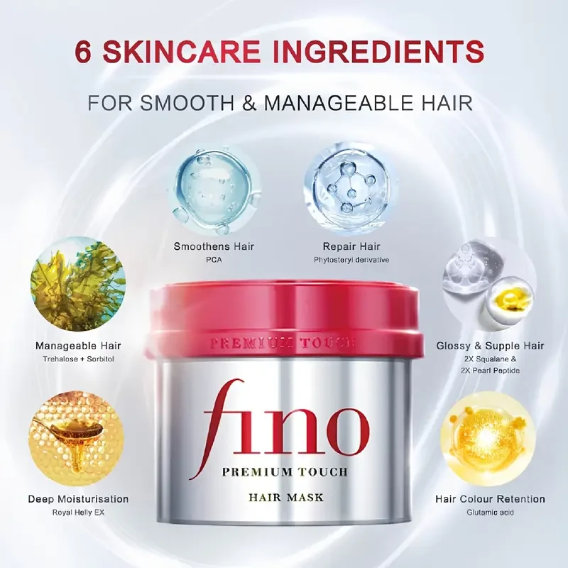 FINO Premium Touch Hair Mask - Plant-Based Squalane for Deep Conditioning & Hydration