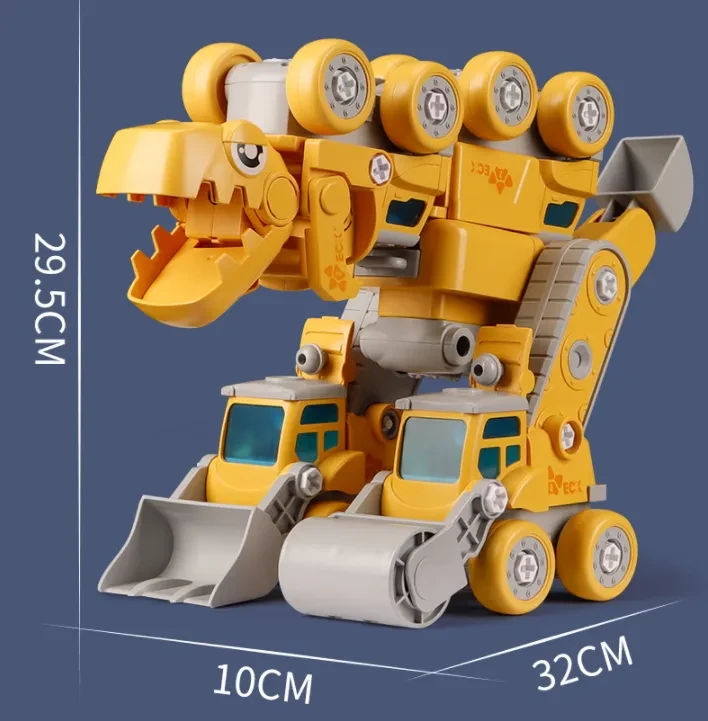 Children's Educational Creative Assembling Toy Car Five-in-one Robot