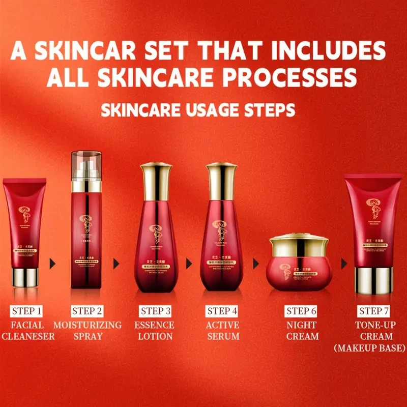 6pcs KATUNE Ganoderma Lucidum Skincare Set