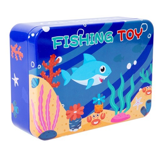 Children's Magnetic Fishing Toy Iron Box Wooden Baby Brain And Intelligence Suit