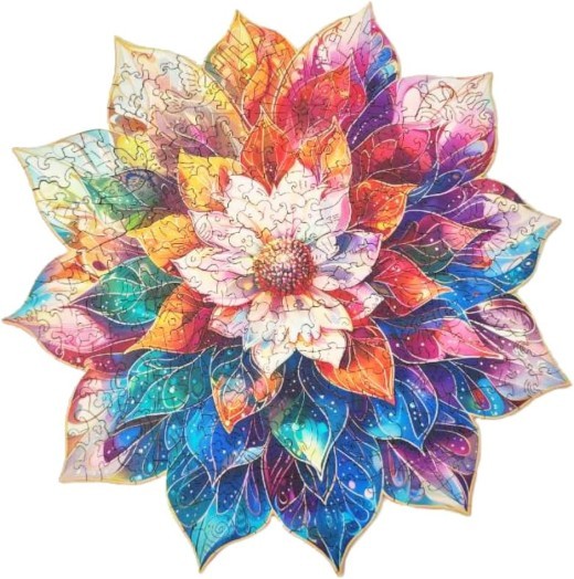 ROWOOD Mystic Mandala Flower, Cat King, Morpho Helena, Owl 200 Piece Jigsaw Puzzle For Adults Kids, Challenging Game, Educational Toy, Puzzle Gifts For Women, Gifts For Men