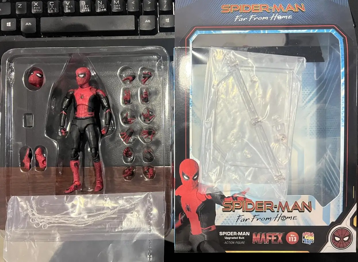 Mafex 113 Marvel Spider-Man BJD Figure - 15cm Spider-Man Far From Home