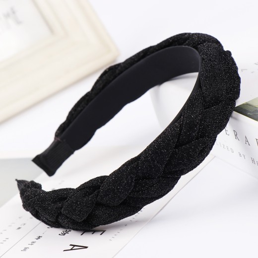 Bright silk cloth wide-brimmed bow headband