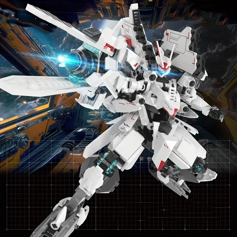 Creative Science Fiction Aurora Interstellar Pioneer Assembly Robot Mechanical Beast Adult Difficult Stacking Model