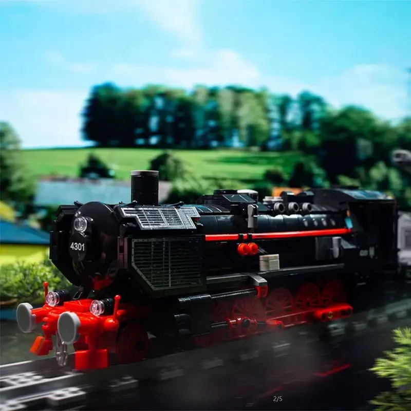 Intricate WWII Era Military Railroad Scene with Detailed Cannon & Locomotive