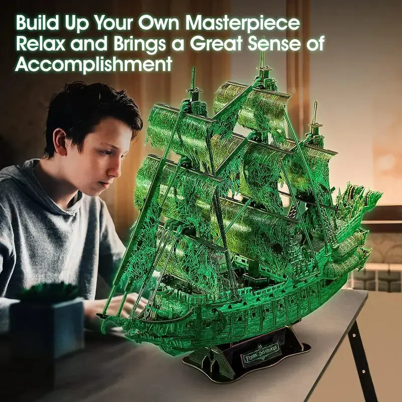 3D Puzzle for Adults, Glow in the Dark Flying Dutchman