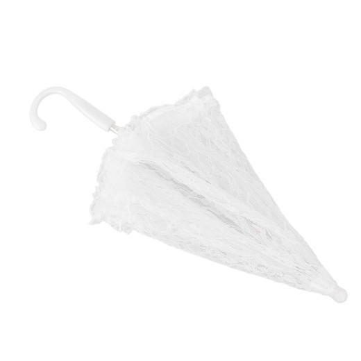 Lace Umbrella White Bridal Wedding Embroidery Umbrella Dance Decorated Umbrella for Stage Performance