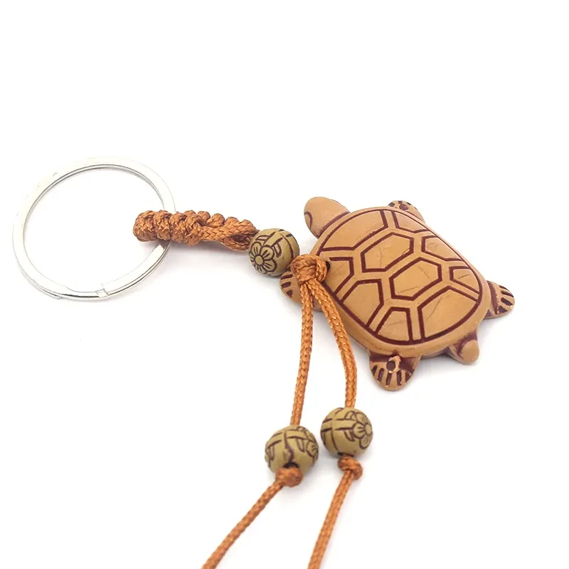 Cartoon Wooden Horse Turtle Elephant Key Chain