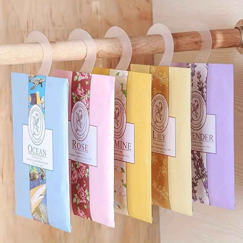 5pcs, Hanging Wardrobe Scented Sachet