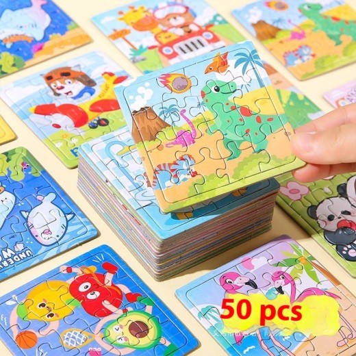 16 Children's Puzzle Toys Cartoon Mini Jigsaw