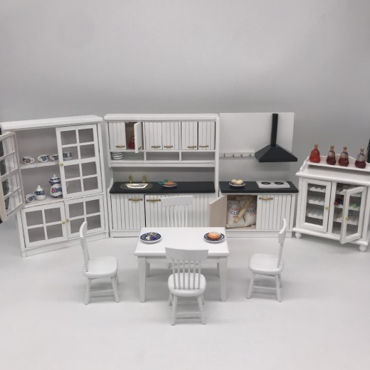 Mini Furniture Doll House Kitchen 12 Points Model