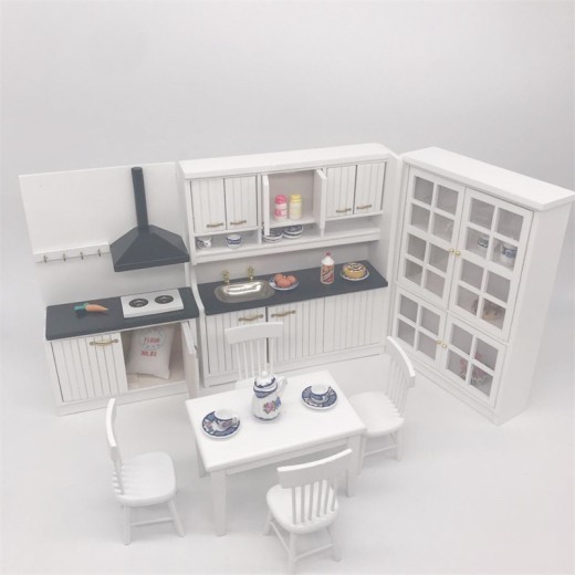 Mini Furniture Doll House Kitchen 12 Points Model