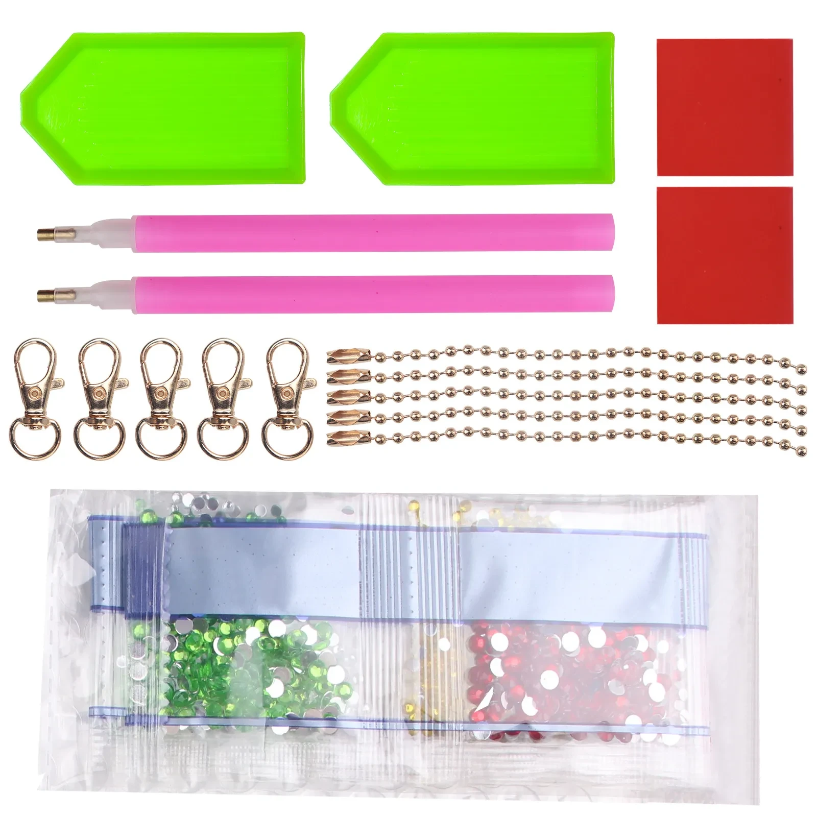 Creative DIY Cartoon Masonry Painting Keychain Pendant