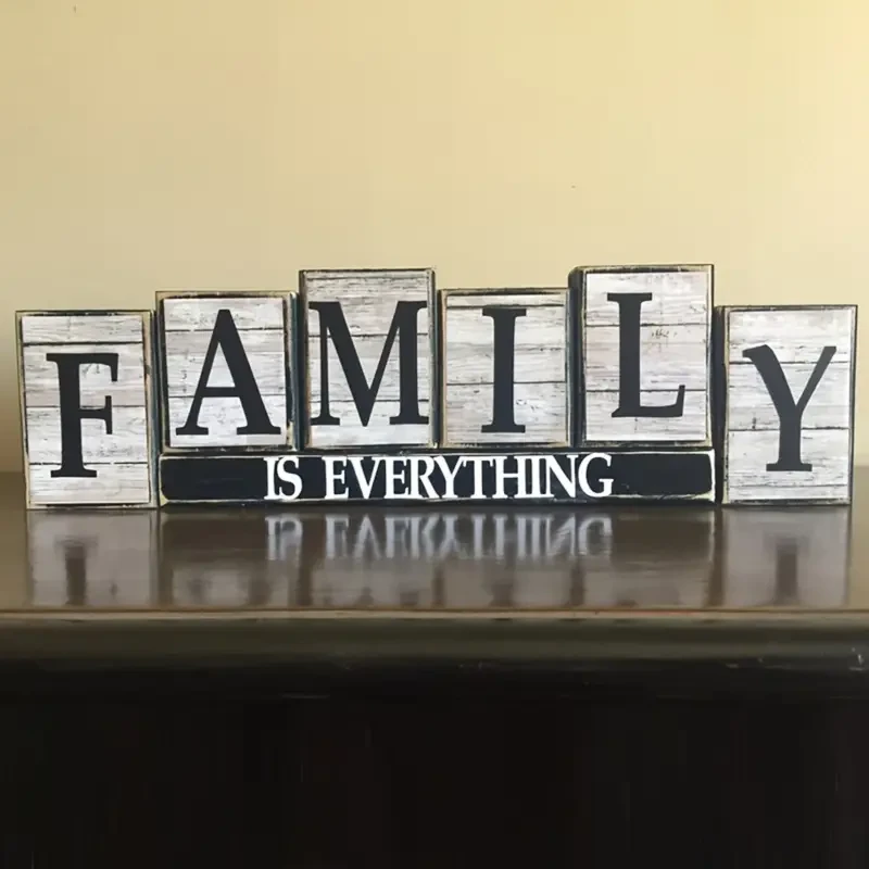 Rustic Wooden 1pc Family Sign