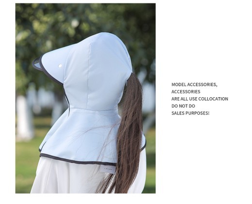 Women's Summer Wide Brim Biking Face-covering Mask Sun Protection Hat