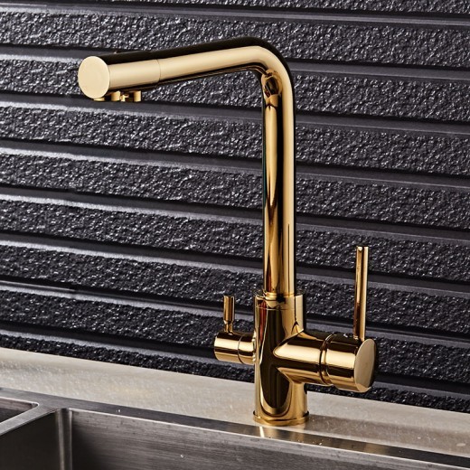 The Golden Kitchen Faucet Sanhe Keeps Drinking Pure Water