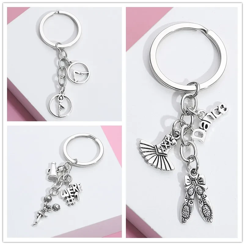Creative Dance School Yoga Shoes Female Keychain Pendant