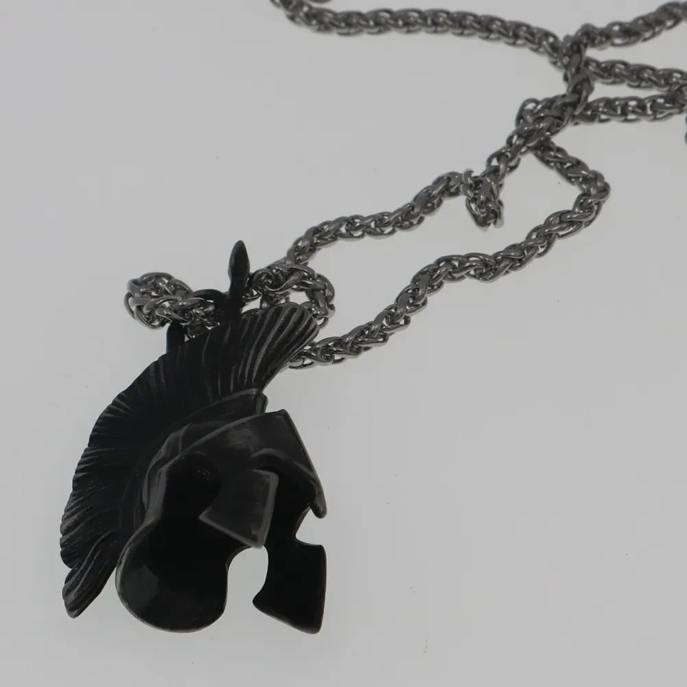 Aoding Helmet Alloy Pendant Viking Totem Men's Personality Retro Necklace Indian Ornament