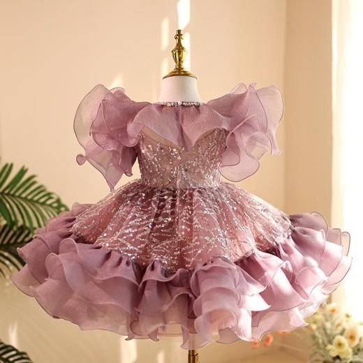 Girl's Dress Host High-grade Birthday Pettiskirt