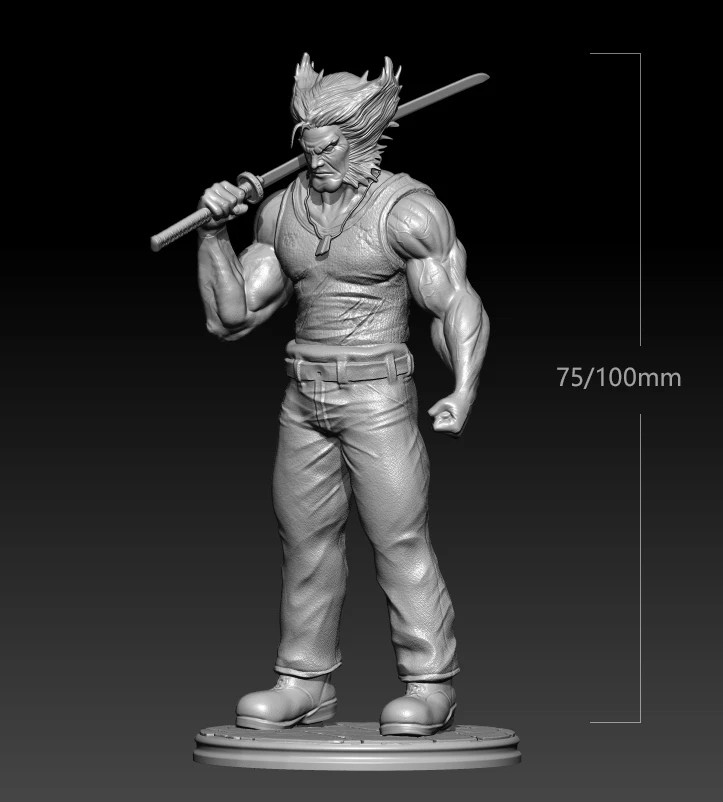 1/24 75mm & 1/18 100mm Resin Model Kits - Werewolf Man Warrior Figure Unpainted No Color