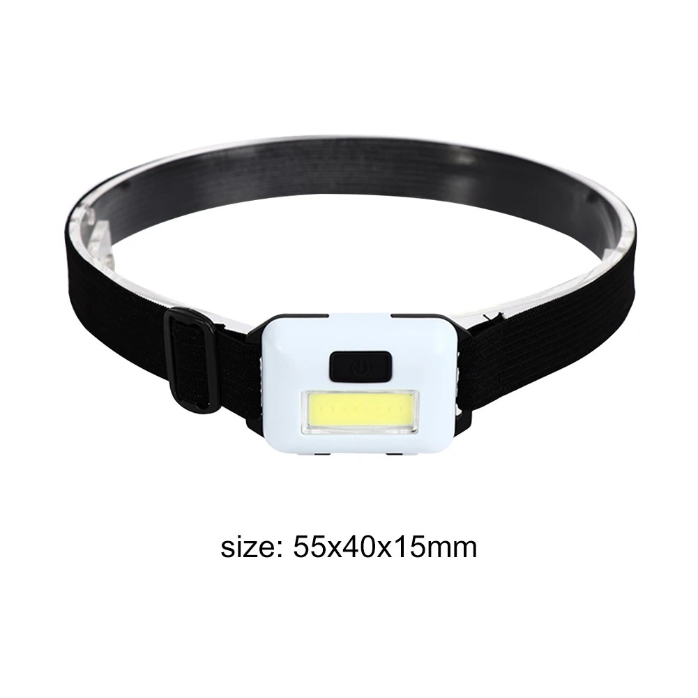 Mini 3W COB LED Headlight - 3 Modes Waterproof Headlamp Flashlight Torch for Outdoor Camping and Night Fishing