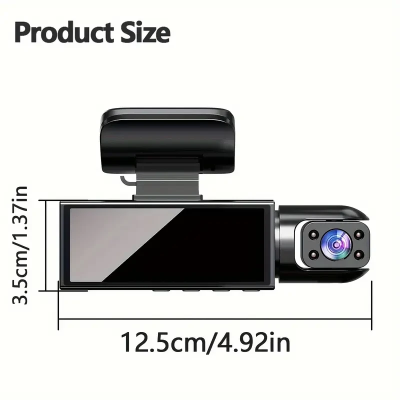 Dash Camera Front And Inside, 8.03cm Dash Cam 1080P