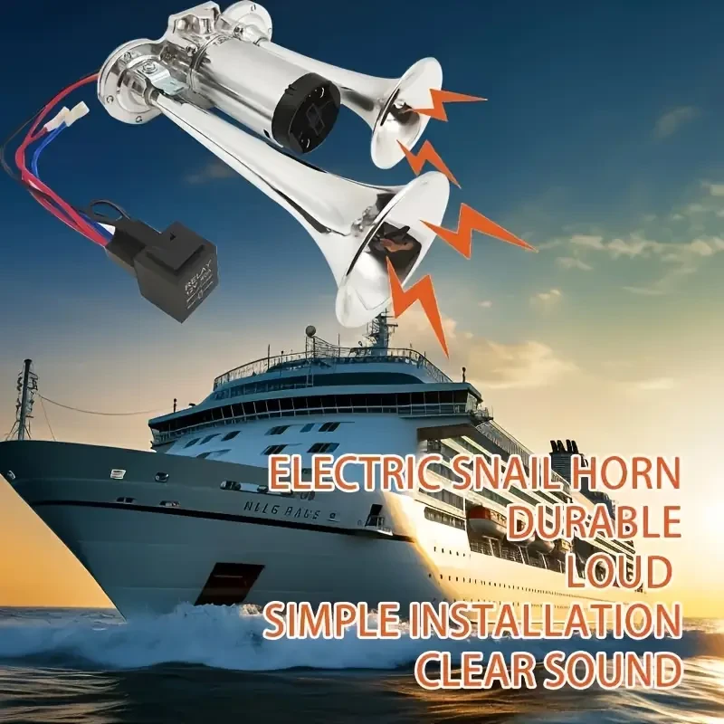 Extremely Loud Dual Horn Air Horn System Designed for 12V Vehicles