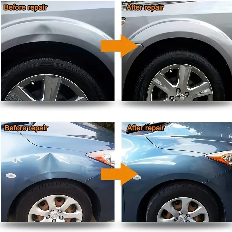 43PCS 2 In 1 T-Shaped Dent Puller Car Dent Repair Tool Kit with Glue Gun for Paint