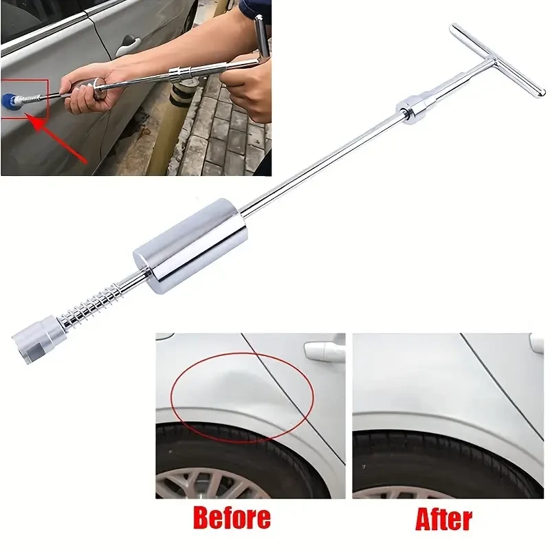 43PCS 2 In 1 T-Shaped Dent Puller Car Dent Repair Tool Kit with Glue Gun for Paint