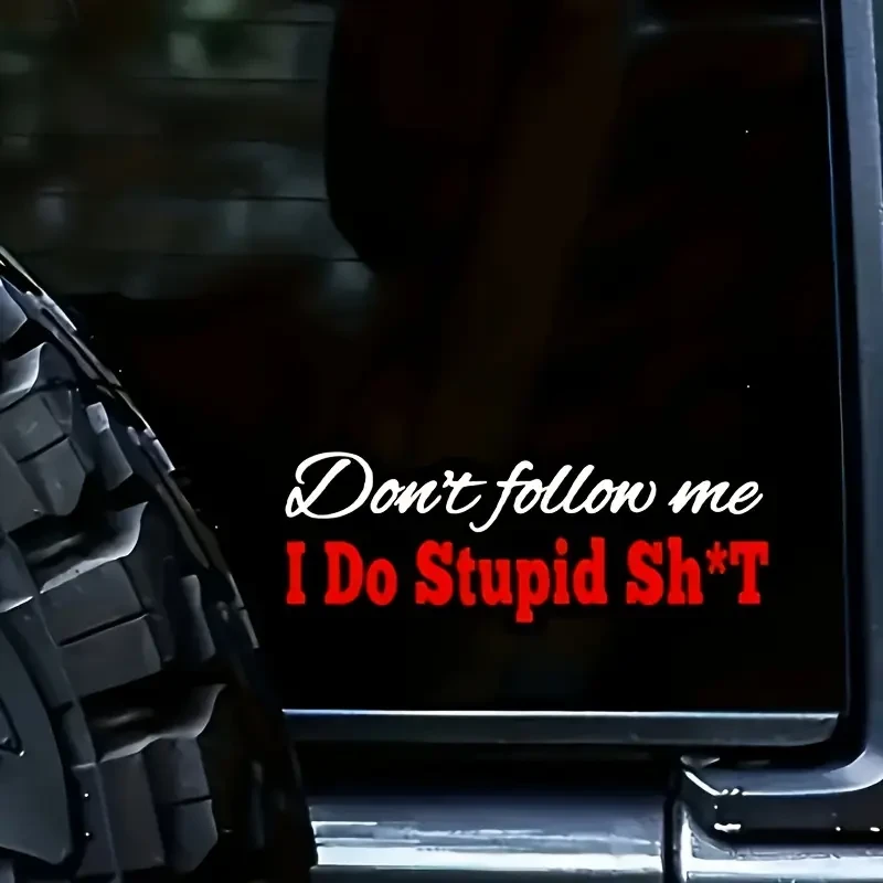 Bold "I DO STUPID SHIT" Cartoon Sticker