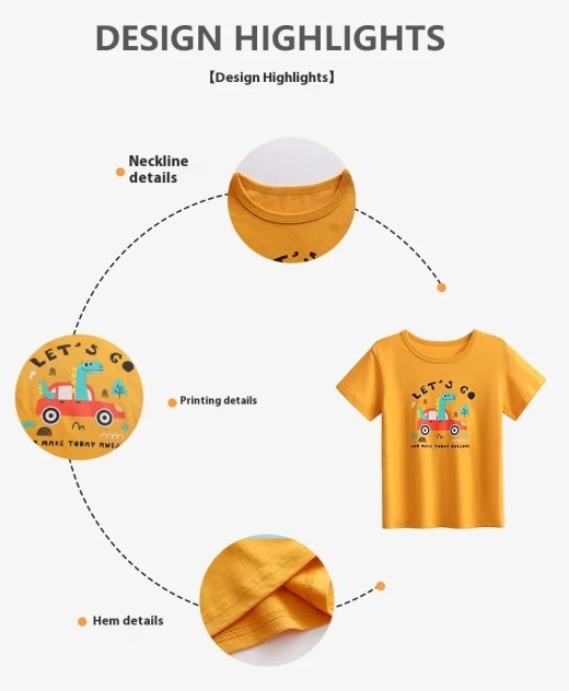 Pure Cotton Half Sleeve Baby Western Style Top