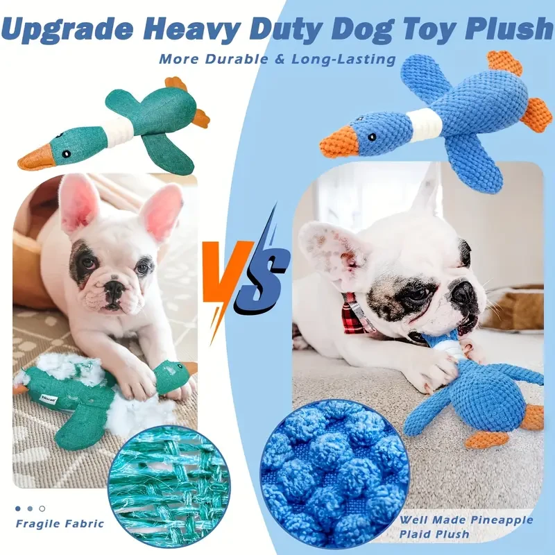 Durable Plush Duck Dog Toy for Medium-Sized Dogs