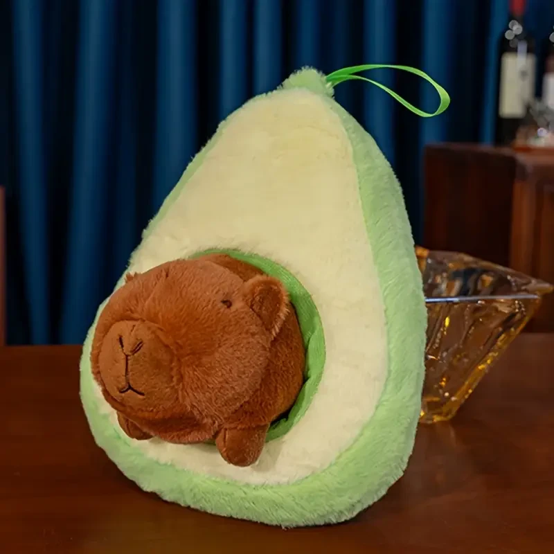 Adorable Avocado Capybara Plush Toy