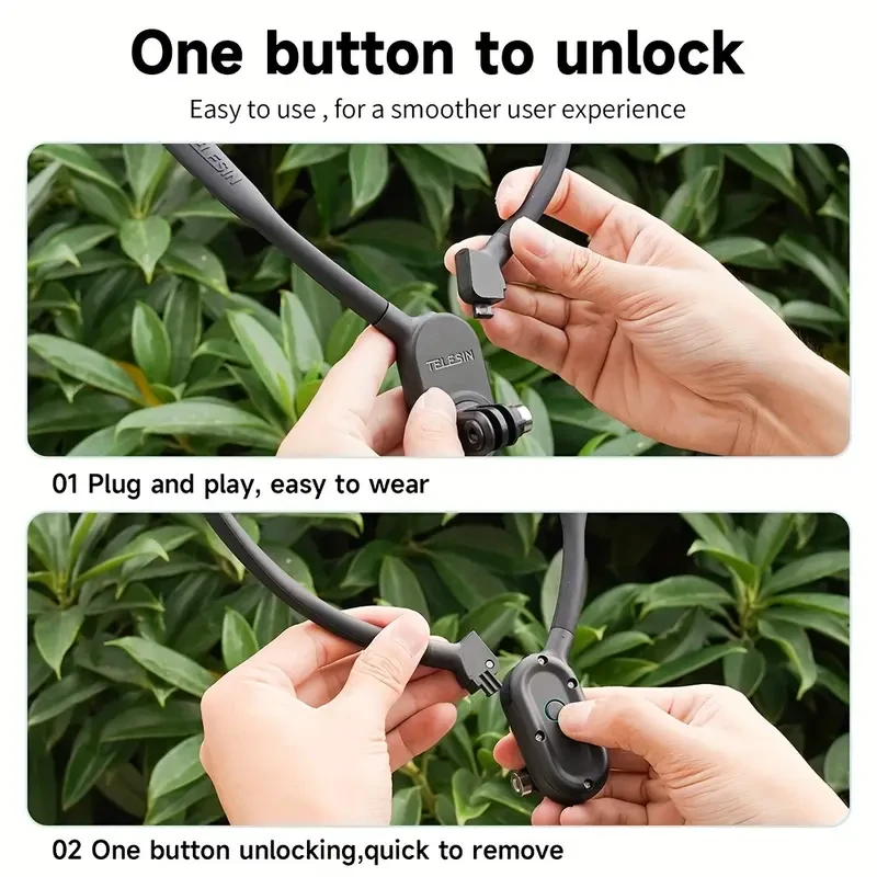 TELESIN Taixun Neck Hanging Bracket Suitable For Gopro12/11/10/9 Sports Camera Chest Fixed First Person Perspective