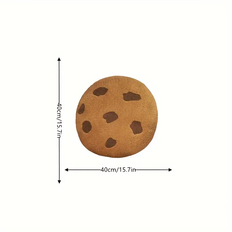 Chocolate Chip Cookie Plush Pillow 15.7"